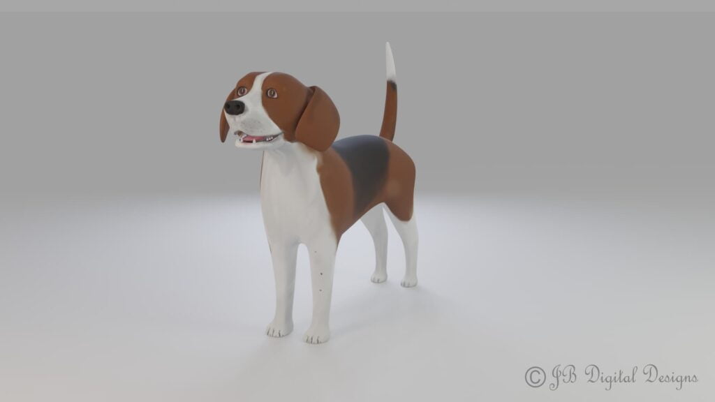 3D beagle dog called Lexi